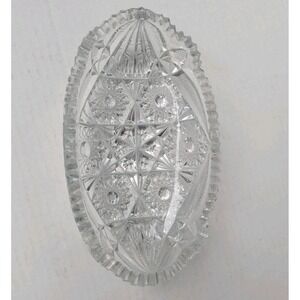 EAPG Oval NUCUT Imperial Glass Relish Dish 8"x4.5"